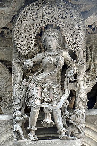 Madanika at Chennakeshava Temple playing Holi